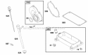 Engine Base Counterweight Cover Dipstick Diagram and Parts List for 32K437-0112-01  Briggs and Stratton Engine